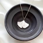 Ginkgo Leaf Long Necklace- Japanese jewelry Gold / Silver