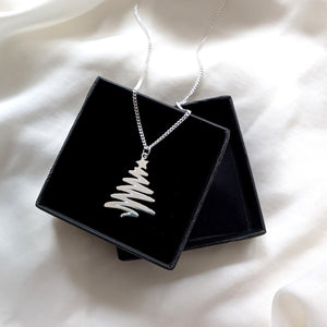 Christmas tree Necklace- Festive jewellery, Christmas gift Gold / Silver