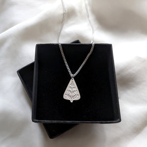 Tree Necklace with engraved leaves- Christmas Jewellery Gold / Silver