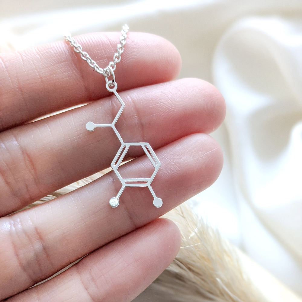 Dopamine Molecule Necklace Gold / Silver