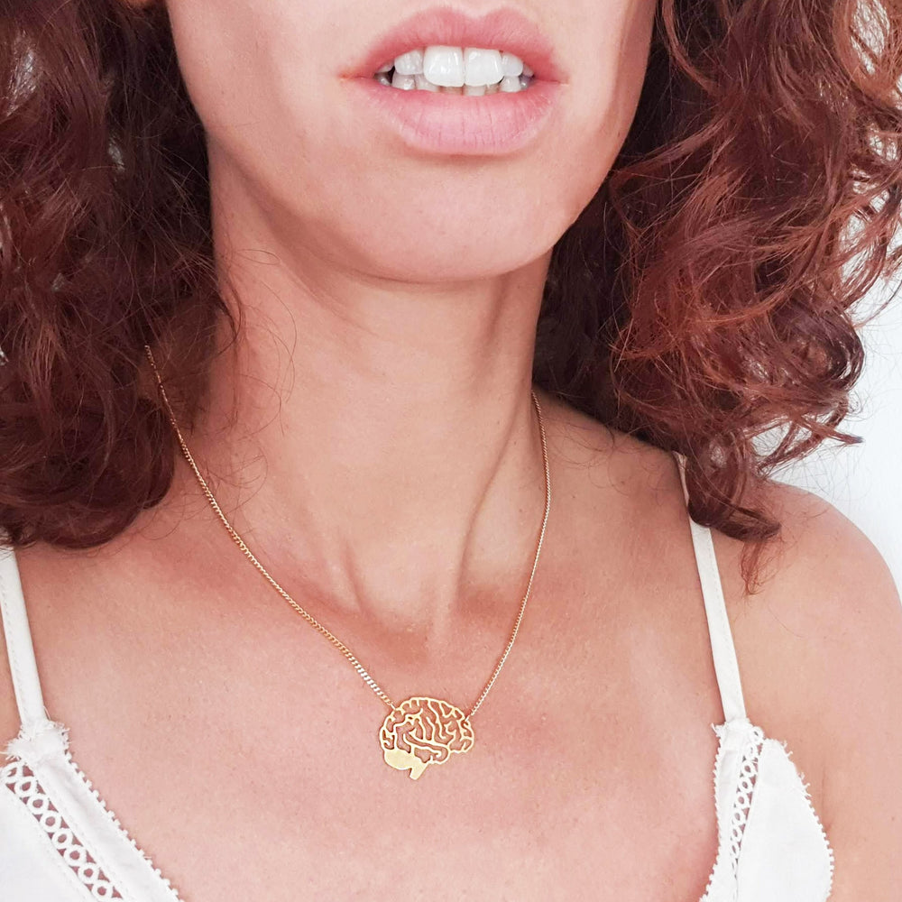 Brain Necklace Gold / Silver - Shany Design Studio Jewellery Shop
