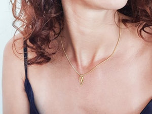 Lightning Bolt Necklace Gold / Silver - Shany Design Studio Jewellery Shop