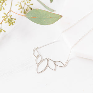 Lotus charm silver necklace - Yoga jewellery