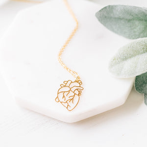 
                
                    Load image into Gallery viewer, Heart necklace Gold / Silver - Shany Design Studio Jewellery Shop
                
            