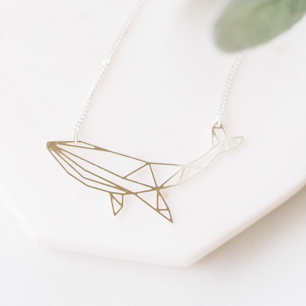 Origami Whale Necklace Gold / Silver - Shany Design Studio Jewellery Shop