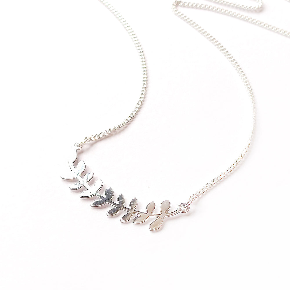 Laurel leaves branch necklace Gold / Silver - Shany Design Studio Jewellery Shop