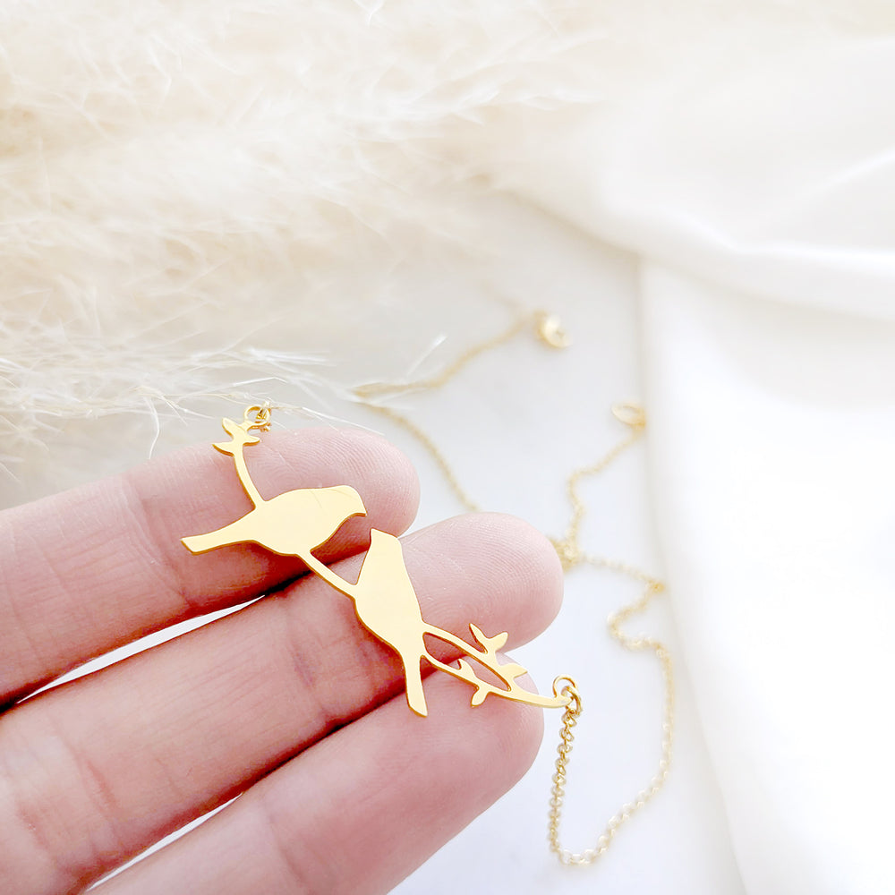 Love Birds Necklace Gold / Silver