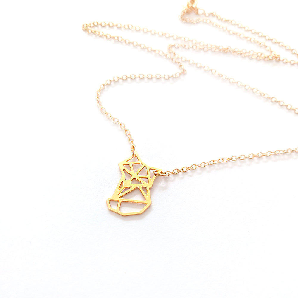 
                
                    Load image into Gallery viewer, Fox Origami Necklace Gold / Silver - Shany Design Studio Jewellery Shop
                
            