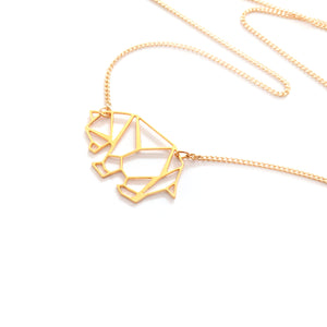 
                
                    Load image into Gallery viewer, Origami Bear Necklace, Mama Bear Gold / Silver - Shany Design Studio Jewellery Shop
                
            