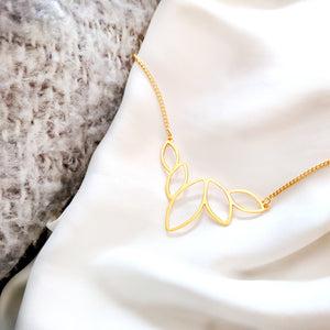 
                
                    Load image into Gallery viewer, Lotus drops charm necklace - Dainty Necklace, 
                
            