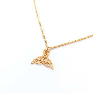 Origami Whale Tail Necklace Gold / Silver - Shany Design Studio Jewellery Shop