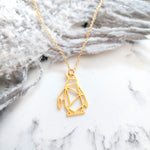 Geometric Penguin Necklace Gold / Silver