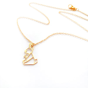 
                
                    Load image into Gallery viewer, Rabbit Origami Necklace Gold / Silver - Shany Design Studio Jewellery Shop
                
            