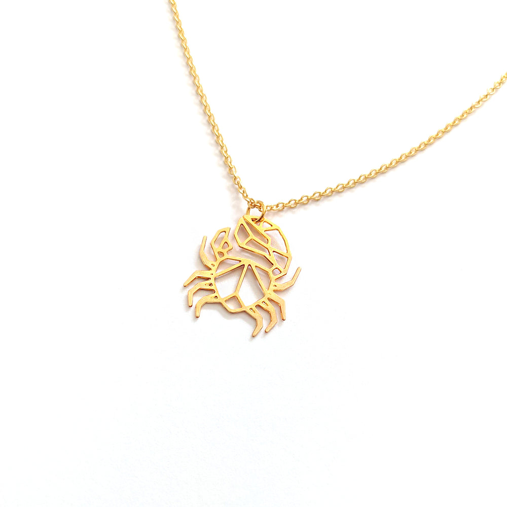 Crab origami necklace Gold / Silver - Shany Design Studio Jewellery Shop
