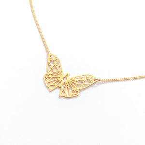 Geometric Butterfly Necklace Gold / Silver - Shany Design Studio Jewellery Shop
