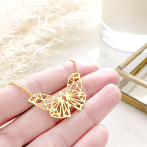 Geometric Butterfly Necklace Gold / Silver - Shany Design Studio Jewellery Shop