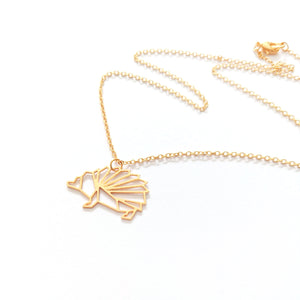 
                
                    Load image into Gallery viewer, Origami Hedgehog Necklace Gold / Silver - Shany Design Studio Jewellery Shop
                
            
