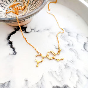 Adrenaline Molecule Necklace Gold / Silver - Shany Design Studio Jewellery Shop