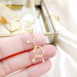Dopamine Molecule Necklace Gold / Silver - Shany Design Studio Jewellery Shop