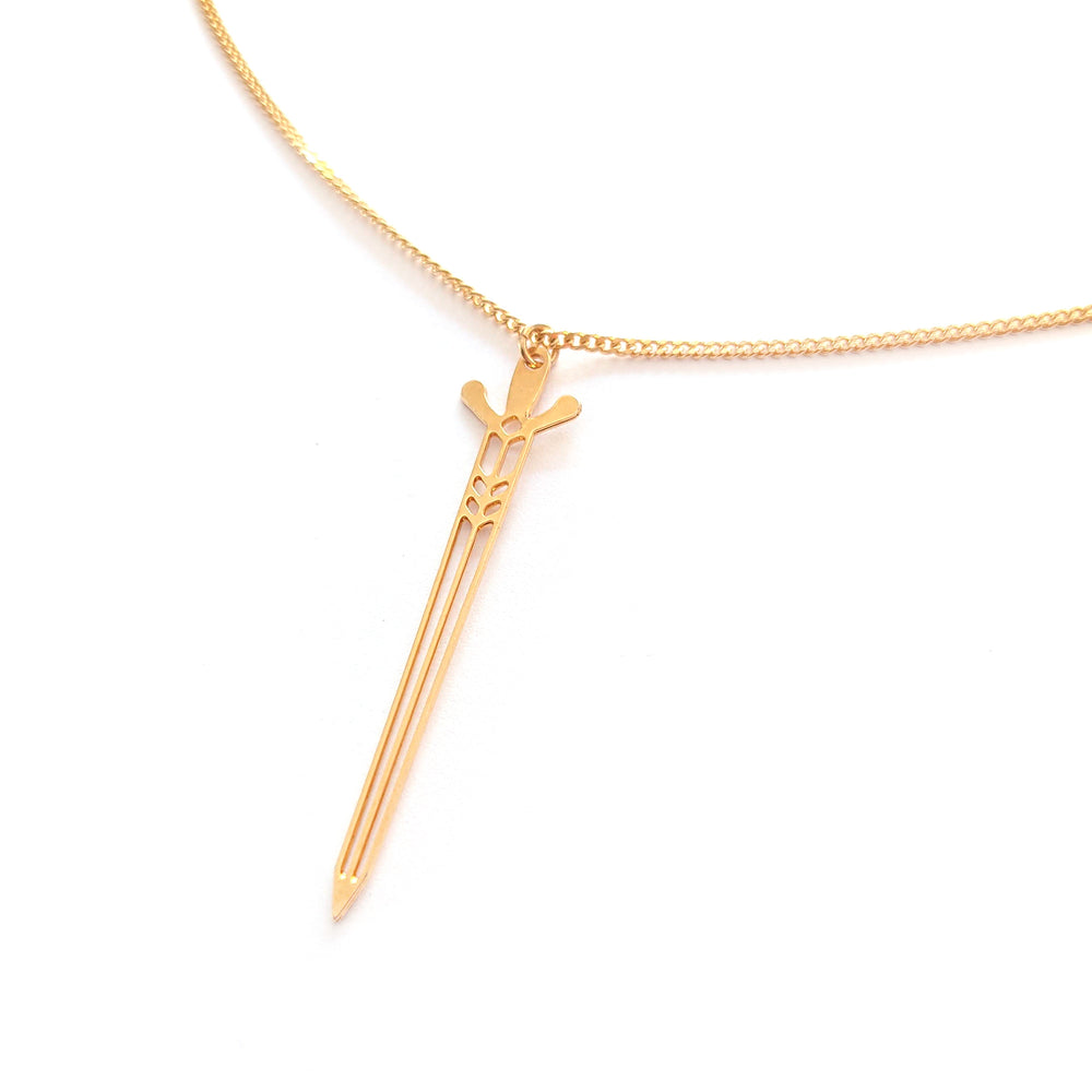 Sword Pendant Necklace Gold / Silver