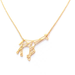Origami Giraffe Necklace Gold / Silver - Shany Design Studio Jewellery Shop