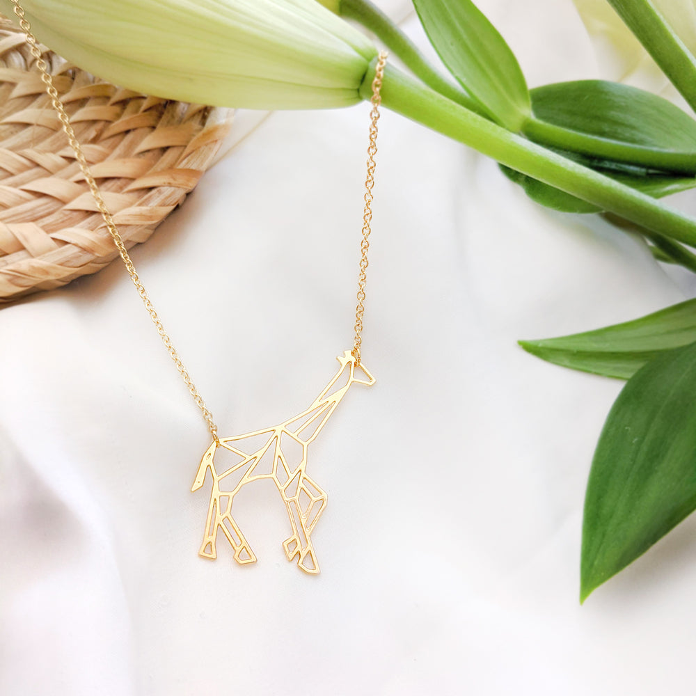 Origami Giraffe Necklace Gold / Silver - Shany Design Studio Jewellery Shop