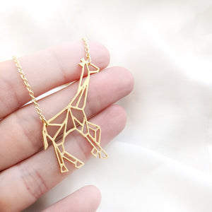 Origami Giraffe Necklace Gold / Silver - Shany Design Studio Jewellery Shop
