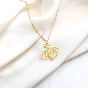 
                
                    Load image into Gallery viewer, Origami Swan Necklace Gold / Silver - Shany Design Studio Jewellery Shop
                
            