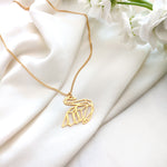 Swan Necklace Gold / Silver, Geometric necklace