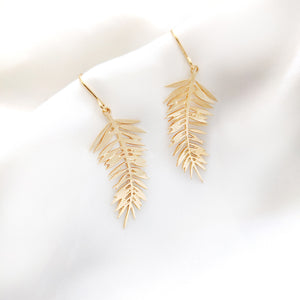 Palm Leaf Earrings Gold/ Silver - Shany Design Studio Jewellery Shop