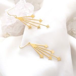 
                
                    Load image into Gallery viewer, Falling stars Earrings, shooting stars earrings Gold/ Silver - Shany Design Studio Jewellery Shop
                
            