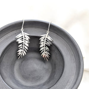 Palm Leaf Earrings Gold/ Silver - Shany Design Studio Jewellery Shop