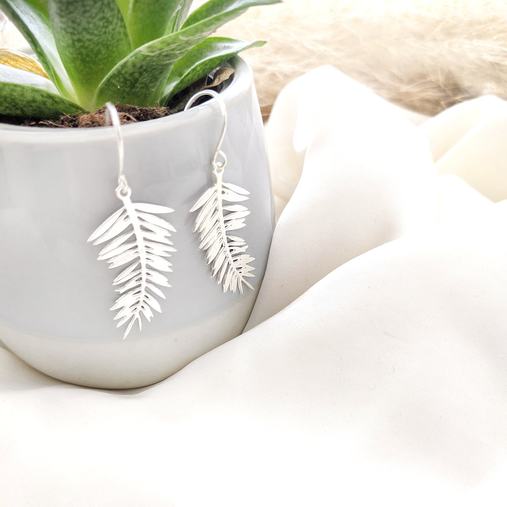 Palm Leaf Earrings Gold/ Silver - Shany Design Studio Jewellery Shop