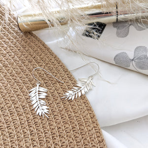 Palm Leaf Earrings Gold/ Silver - Shany Design Studio Jewellery Shop