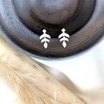 Tiny Wheat Leaf Earrings Gold / Silver