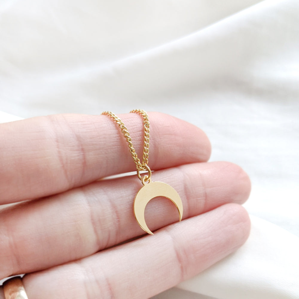Gold Moon Necklace I Love You To The Moon