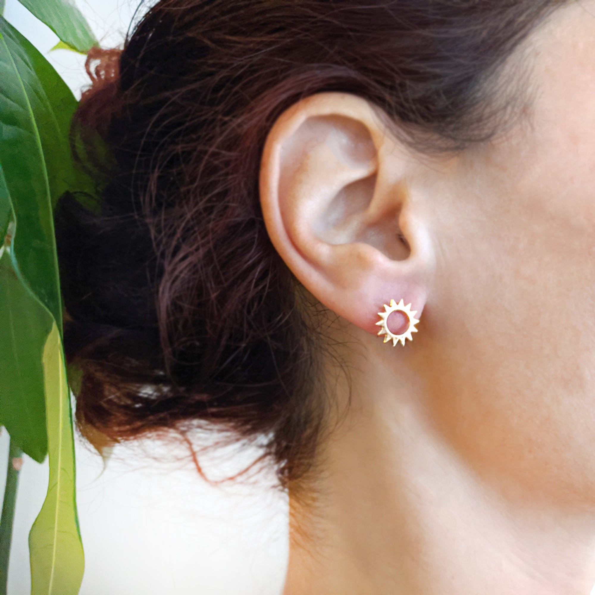 Gold Sun Studs