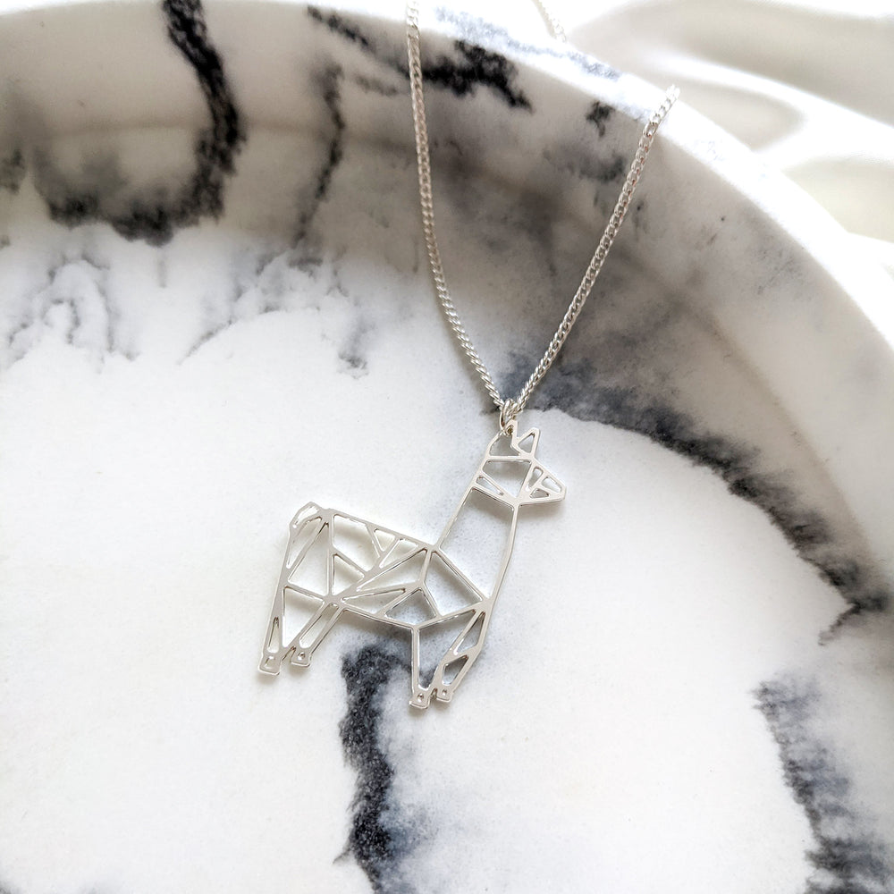 
                
                    Load image into Gallery viewer, Llama Alpaca Necklace Gold / Silver
                
            