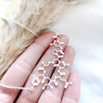 Oxytocin Molecule Necklace Gold / Silver