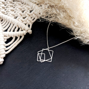 Squares Necklace Gold / Silver
