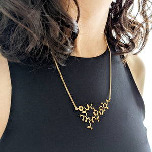 
                
                    Load image into Gallery viewer, Oxytocin Molecule Necklace Gold / Silver
                
            