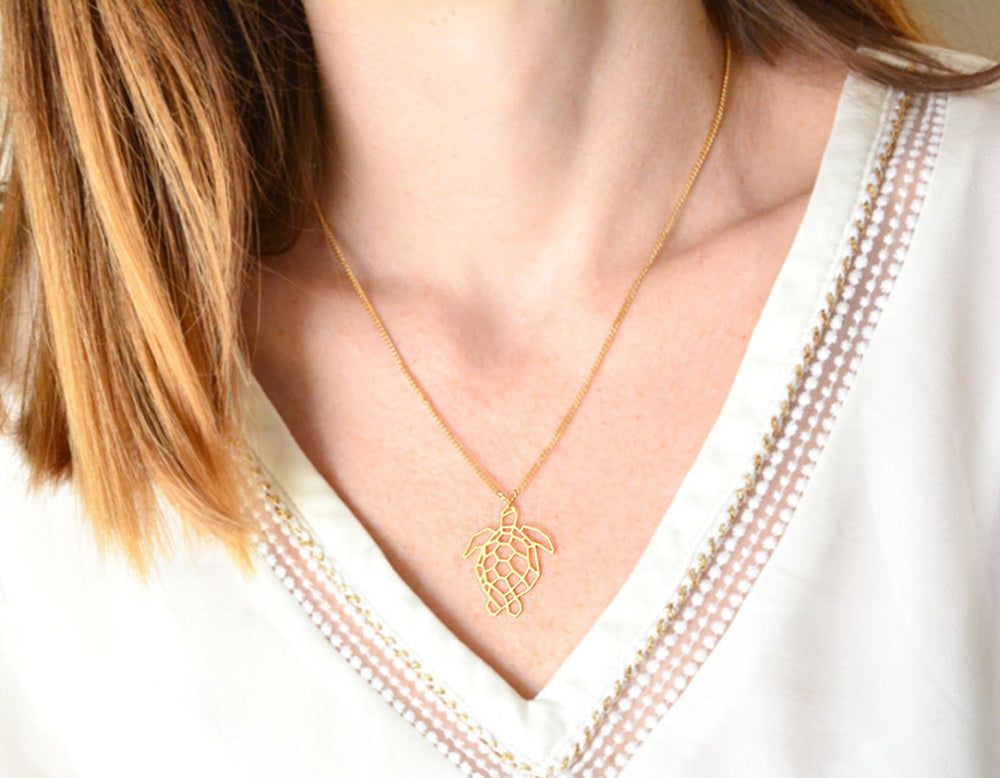 
                
                    Load image into Gallery viewer, Turtle Necklace Gold / Silver - Shany Design Studio Jewellery Shop
                
            