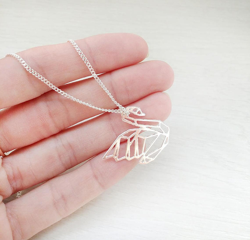 
                
                    Load image into Gallery viewer, Origami Swan Necklace Gold / Silver - Shany Design Studio Jewellery Shop
                
            