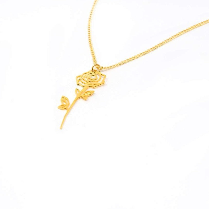 Buy 18K Gold Tipped Real Rose Flower Necklace White Rose in 18K Gold and  Sterling Silver With Gold Plate Rose Flower Necklace, Infinity Close Online  in India - Etsy