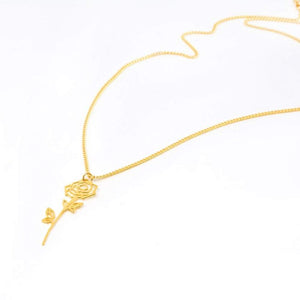 
                
                    Load image into Gallery viewer, Rose Flower Necklace Gold / Silver - Shany Design Studio Jewellery Shop
                
            