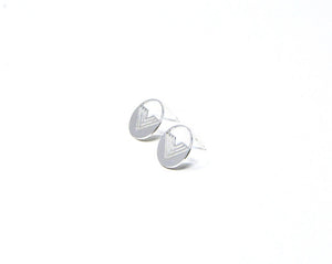 Round Gold Post Stud Earrings Gold / Silver - Shany Design Studio Jewellery Shop
