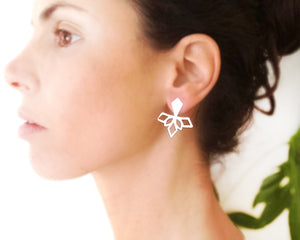 Tribal Geometric Ear Jackets Gold / Silver - Shany Design Studio Jewellery Shop